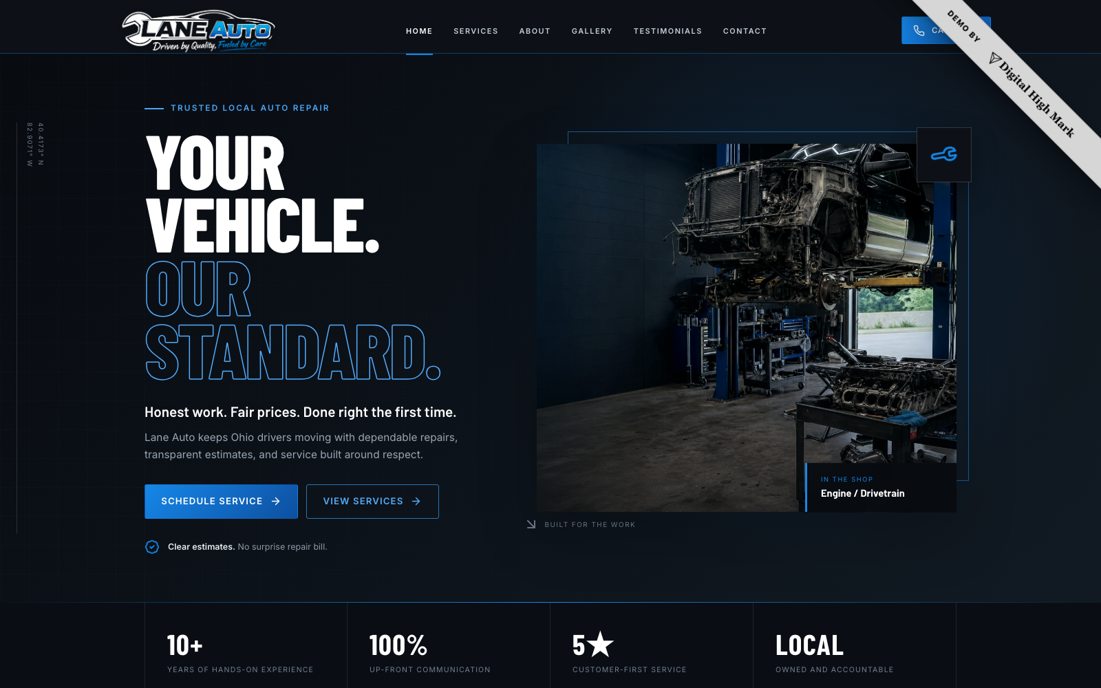 Lane Auto Demo Site screenshot